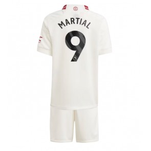 Manchester United Anthony Martial #9 Tredjeställ Barn 2023-24 Kortärmad (+ Korta byxor)